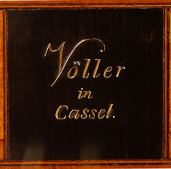 Signatur Tafelklavier Johann Heinrich Völler, Cassel um 1805